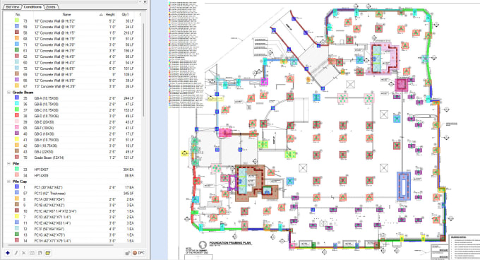 Gig Preview - Do concrete quantity takeoff on ost and revu