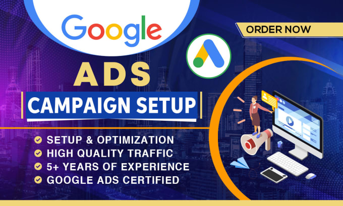 Gig Preview - Setup your google ads adwords campaign in german or english