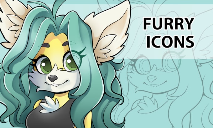 Gig Preview - Draw furry headshot portrait profile picture, icon, avatar