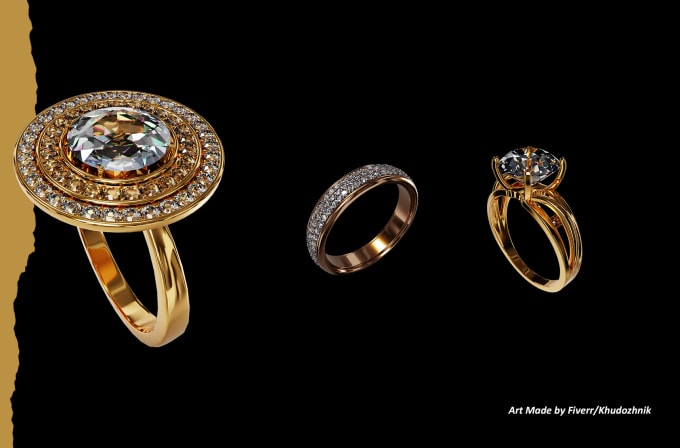 Gig Preview - Do expert 3d jewelry design for 3d printing and 360 rendering