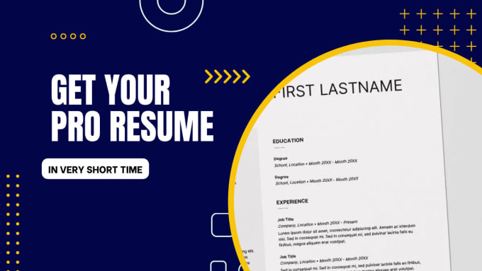 Gig Preview - Design a professional CV, cover letter template