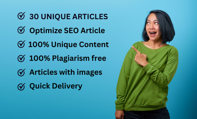 Gig Preview - Offer 30 original SEO articles for google adsense