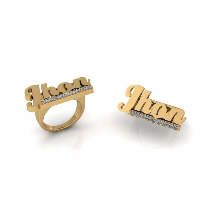 Gig Preview - Custom name letter ring