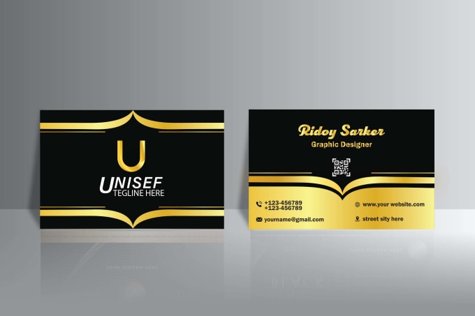 Gig Preview - Do custom luxury modern business card and logo design in short time