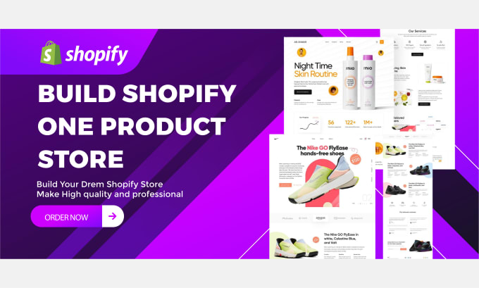 Gig Preview - Create one product shopify dropshipping store, design a stunning store