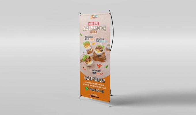 Gig Preview - Design stand banner, x banner, pull, roll up banner for you