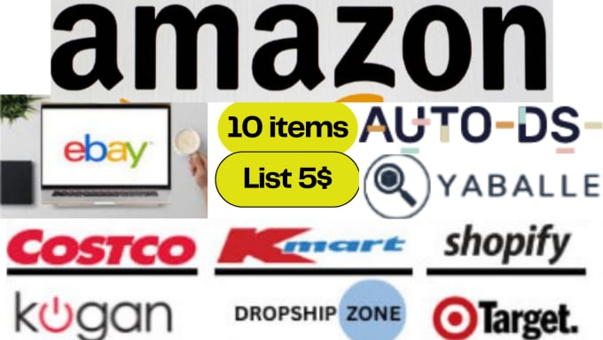 Gig Preview - Amazon to ebay dropshipping top listings produst au,USA,UK,