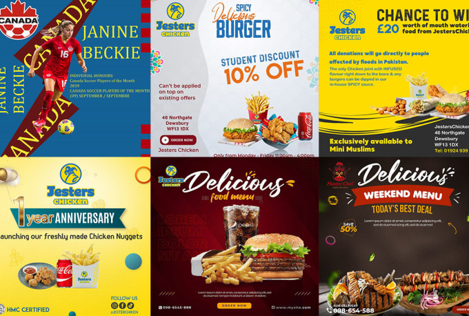 Gig Preview - Design creative food poster, sports poster, business poster or flyers