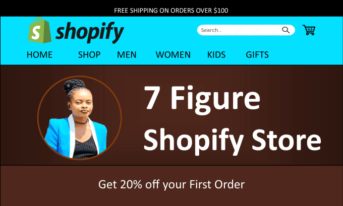 Gig Preview - Build shopify dropshipping store, shopify ecommerce website development