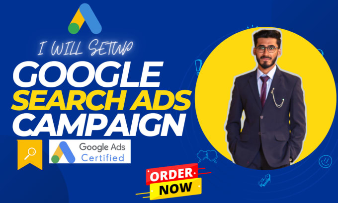 Gig Preview - Setup google ads ai optimized PPC search ads campaign