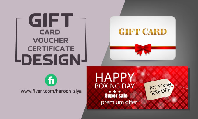 Gig Preview - Design gift card,voucher,coupan and certificate design