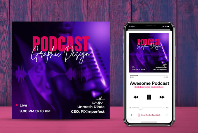 Gig Preview - Design professional podcast cover art