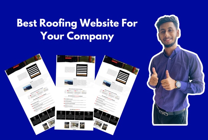 Gig Preview - Design roofing website that will help you to get new customers