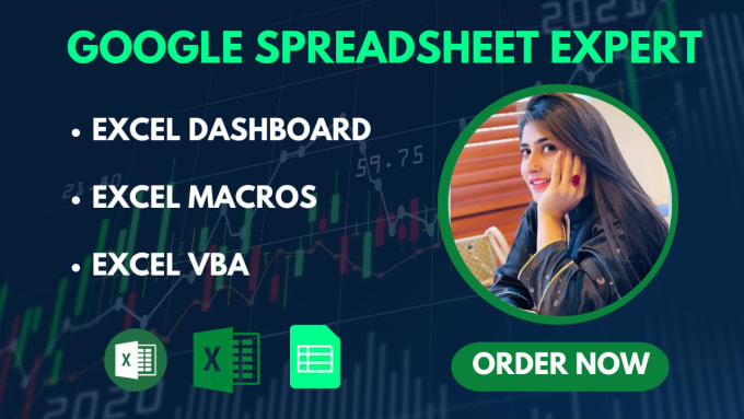 Gig Preview - Be your professional for google spreadsheet, macros, vba, and dashboard projects