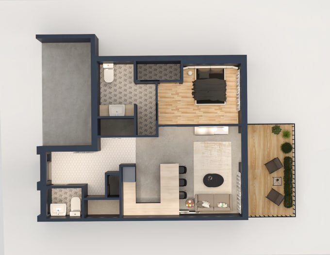 Gig Preview - Design high quality 3d floor plan