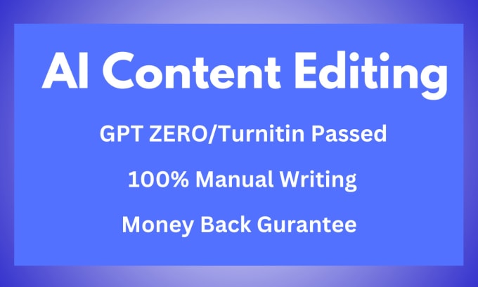 Gig Preview - Rewrite edit proofread ai text, content and blog