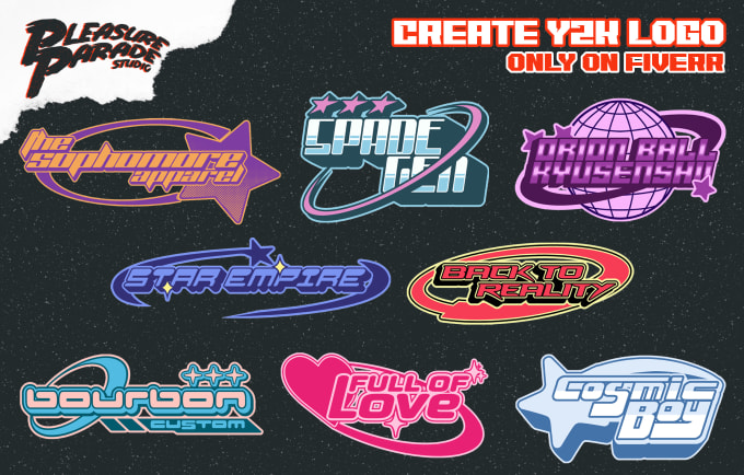 Gig Preview - Create cool and awesome y2k style logo type for your brand