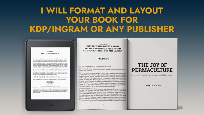 Gig Preview - Do book formatting for amazon KDP paperback and ebook