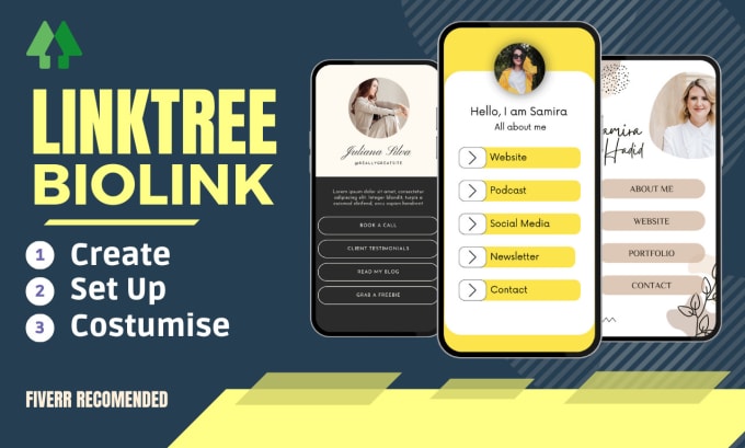 Gig Preview - Create a stunning linktree bio link landing page for your social media accounts