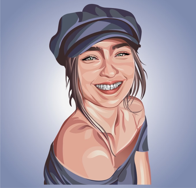 Gig Preview - Create a realistic vector portrait from your photo