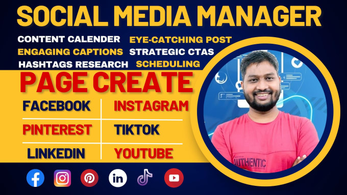 Gig Preview - Social media marketing manager and content creator