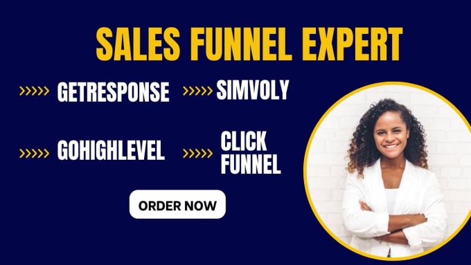 Gig Preview - Getresponse gohighlevel simvoly click funnel salesfunnel