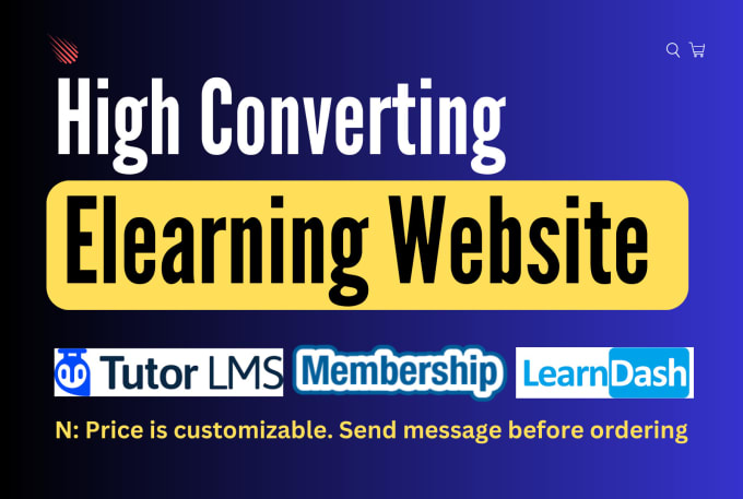 Gig Preview - Create elearning lms website with membership features using tutor lms learndash