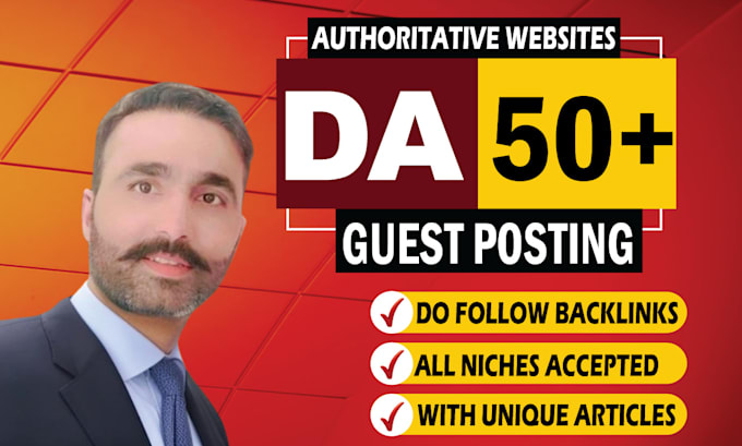 Gig Preview - Publish SEO optimized guest posts on high da websites