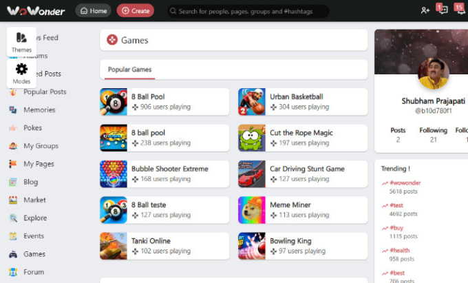 Gig Preview - Install games in wowonder website add games in wowonder