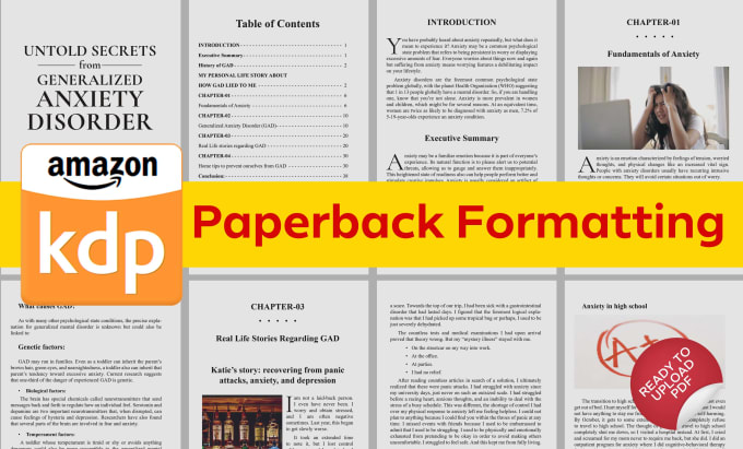 Gig Preview - Do amazon KDP paperback book formatting with unique layout