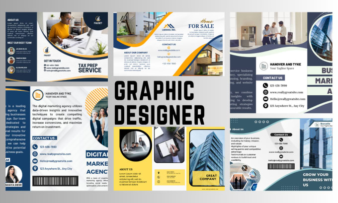 Gig Preview - Design trifold, bifold brochure, leaflet, postcard, flyer, business and pamphlet