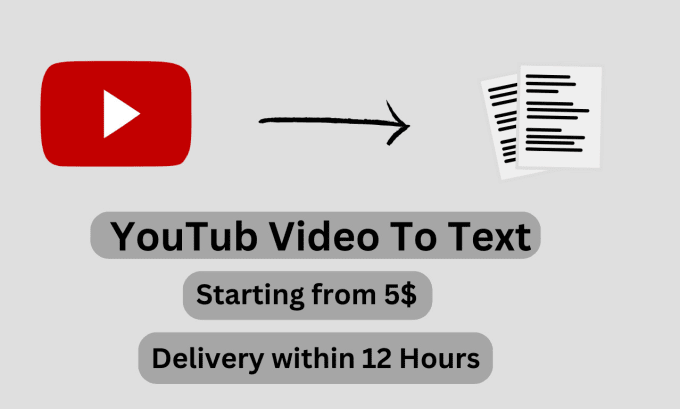 Gig Preview - Transcribe youtube video and audio transcription into word or srt