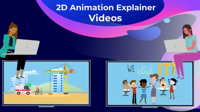 Gig Preview - Create animated explainer video or 2d animation video for marketing, commercial