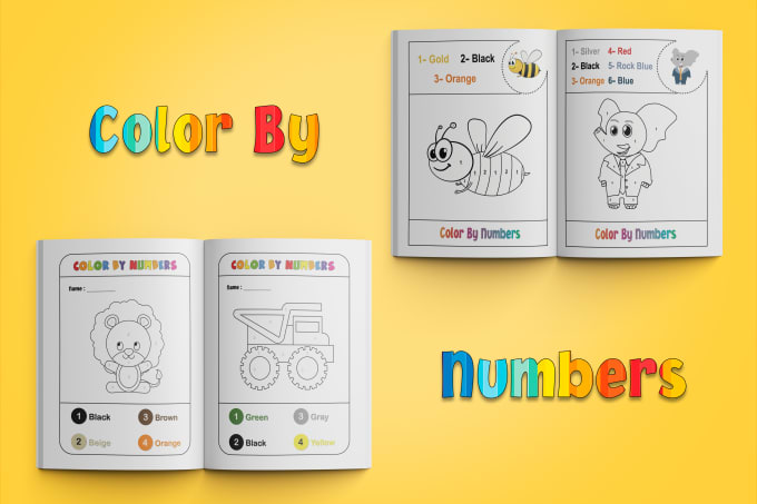 Gig Preview - 100 color by numbers coloring book for kdp