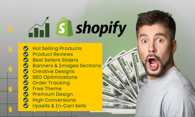 Gig Preview - Build a high converting ecommerce shopify website