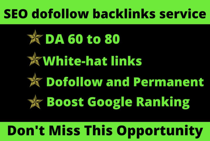 Gig Preview - Do SEO dofollow backlinks from high quality premium websites