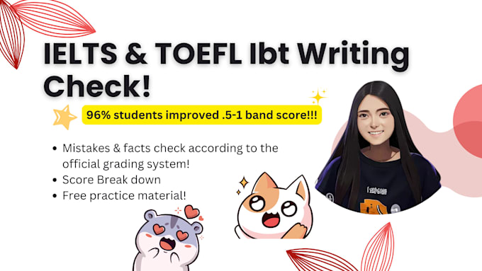 Gig Preview - Check and grade ielts toefl ibt writing