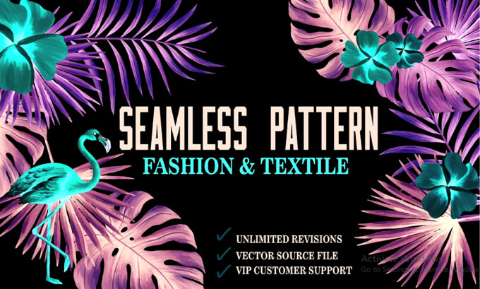 Gig Preview - Design seamless repeat vector patterns for textile prints