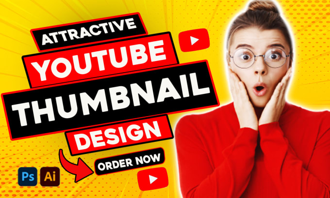 Gig Preview - Design amazing youtube thumbnail in 2 hours