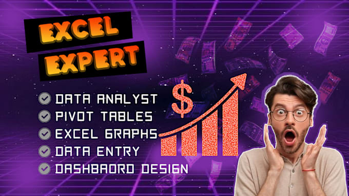 Gig Preview - Be your data analyst by  pivot table excel graphs and charts