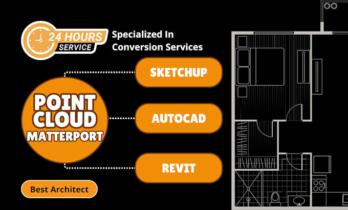 Gig Preview - Convert point cloud to revit model, sketchup, autocad