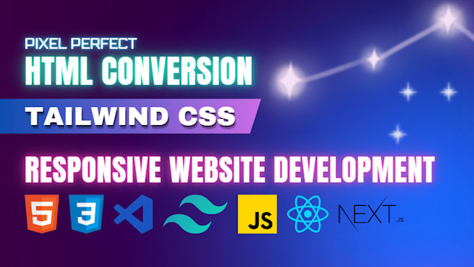 Gig Preview - Build a responsive website using tailwind CSS and modern frameworks