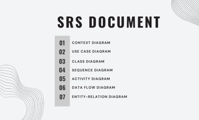 Gig Preview - Do srs document uml diagrams such as usecase, class, sequence, erd, dfd