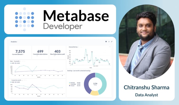 Gig Preview - Create insightful metabase dashboards using sql databases