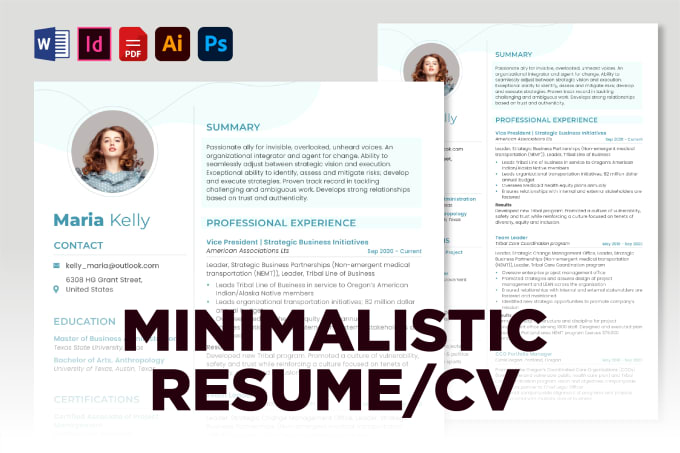 Gig Preview - Design a creative resume for you, editable and printable