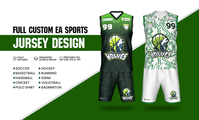 Basketball Jersey Editable Digital Print File Full 