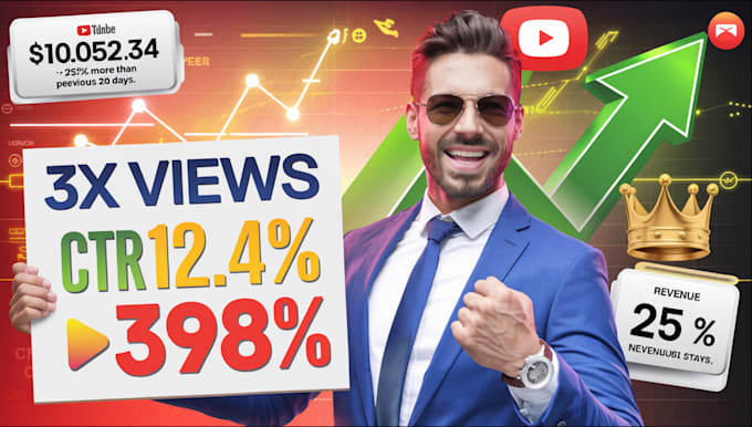 Gig Preview - Design eye catchy youtube thumbnails that boost views