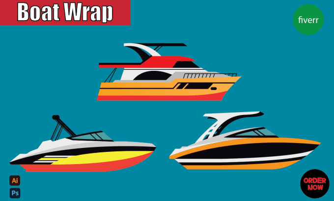 Gig Preview - Design boat wrap, jetski, ship, luxury yacht and high qualit