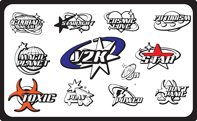 Gig Preview - Custom y2k streetwear logo design high quality