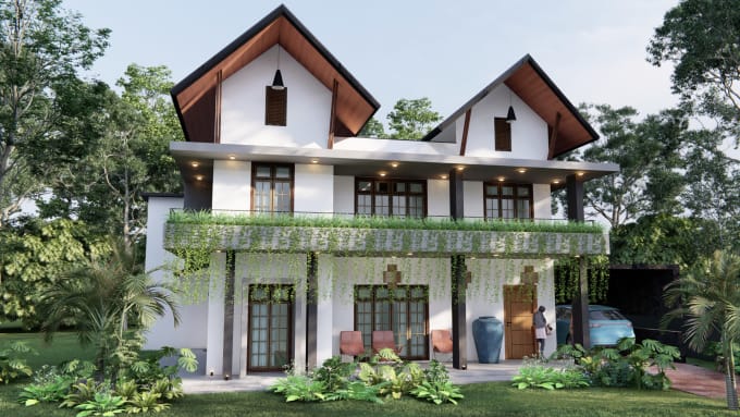 Bestseller - design house exterior model, 3d rendering, walkthrough